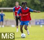 11.07.2024, Fussball 2. Bundesliga 2024/2025, 1.FC Magdeburg im Sommertrainingslager in Bad Wrishofen im Unterallgu, Training im Stadion am unteren Hart. Pierre Nadjombe (1. FC Magdeburg) am Ball 