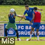 11.07.2024, Fussball 2. Bundesliga 2024/2025, 1.FC Magdeburg im Sommertrainingslager in Bad Wrishofen im Unterallgu, Training im Stadion am unteren Hart. Torwart Robert Kampa (1. FC Magdeburg) gegen Martijn Kaars (1. FC Magdeburg) 