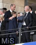 14.07.2024, Fussball UEFA EURO 2024, Finale im Berliner Olympiastadion, Spanien - England, auf dem Bild William , Prinz von Wales (England) mit Sohn George (England) mit DFB Prsident Bernd Neuendorf (Deutschland) 
