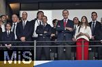 14.07.2024, Fussball UEFA EURO 2024, Finale im Berliner Olympiastadion, Spanien - England, auf dem Bild William , Prinz von Wales (England) mit Sohn George (England) und Knig von Spanien Felipe VI. (Spanien) 
