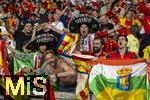 14.07.2024, Fussball UEFA EURO 2024, Finale im Berliner Olympiastadion, Spanien - England, Spanien ist Europameister nach dem 2:1 Sieg. nach der Siegerehrung feiern die Spanischen Fans den Triumph ihres Teams.
