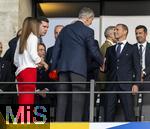 14.07.2024, Fussball UEFA EURO 2024, Finale im Berliner Olympiastadion, Spanien - England, v.li: Felipe VI.
Knig von Spanien,  , re: UEFA Prsident Aleksander Ceferin auf der VIP-Tribne
