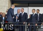 14.07.2024, Fussball UEFA EURO 2024, Finale im Berliner Olympiastadion, Spanien - England, v.li: Felipe VI.
Knig von Spanien, William, Prinz von Wales (England) , re: UEFA Prsident Aleksander Ceferin auf der VIP-Tribne 
