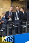 14.07.2024, Fussball UEFA EURO 2024, Finale im Berliner Olympiastadion, Spanien - England,  v.li: Arsene Wenger (mit Handy), DFB Prsident Bernd Neuendorf (Deutschland), UEFA Prsident Aleksander Ceferin,  
