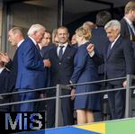 14.07.2024, Fussball UEFA EURO 2024, Finale im Berliner Olympiastadion, Spanien - England,  Bundesprsident Frank-Walter Steinmeier, William , Prinz von Wales (England), UEFA Prsident Aleksander Ceferin, Franziska Giffey (SPD)
