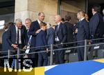 14.07.2024, Fussball UEFA EURO 2024, Finale im Berliner Olympiastadion, Spanien - England,  v.li: William , Prinz von Wales (England) und Sohn George (England) begren DFB Prsident Bernd Neuendorf (Deutschland), und UEFA Prsident Aleksander Ceferin,   
