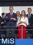 14.07.2024, Fussball UEFA EURO 2024, Finale im Berliner Olympiastadion, Spanien - England,  Felipe VI. Knig von Spanien, mit Tochter Sofia, auf der VIP-Tribne, 