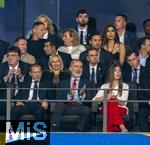 14.07.2024, Fussball UEFA EURO 2024, Finale im Berliner Olympiastadion, Spanien - England,  Luis Figo, Zlatan Ibrahimovic, UEFA Prsident Aleksander Ceferin, Felipe VI. Knig von Spanien, mit Tochter Sofia, auf der VIP-Tribne, Philipp Lahm 
 