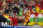 14.07.2024, Fussball UEFA EURO 2024, Finale im Berliner Olympiastadion, Spanien - England, Nach der Siegerehrung des Europameisters Spanien,  Fans Spanien feiern den Sieg 