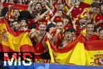 14.07.2024, Fussball UEFA EURO 2024, Finale im Berliner Olympiastadion, Spanien - England, Nach der Siegerehrung des Europameisters Spanien,  Fans Spanien feiern den Sieg 