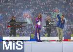 14.07.2024, Fussball UEFA EURO 2024, Finale im Berliner Olympiastadion, Spanien - England, Show vor dem Spiel mit Musikdarbietung auf der Bhne, Meduza, One Republic, Leony und Ryan Tedder mit Fire.  
