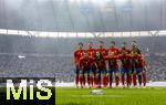 14.07.2024, Fussball UEFA EURO 2024, Finale im Berliner Olympiastadion, Spanien - England, Mannschaftsfoto Team Spanien, vor dem Anpfiff. Torwart Simon Unai (Spanien), Daniel Carvajal (Spanien), Robin Le Normand (Spanien), Alvaro Morata (Spanien), Fabian (Spanien), Dani Olmo (Spanien), Aymeric Laporte (Spanien), Rodri (Spanien), Nico Williams (Spanien), Lamine Yamal (Spanien), Marc Cucurella (Spanien)

