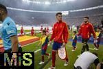 14.07.2024, Fussball UEFA EURO 2024, Finale im Berliner Olympiastadion, Spanien - England,  Einmarsch der Mannschaften angefhrt von den Schiedsrichtern, Alvaro Morata (Spanien) 
