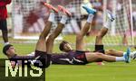 22.07.2024, Fussball 1. Bundesliga 2024/2025, Trainingslager FC Bayern Mnchen in Rottach-Egern am Tegernsee am Sportplatz Birkenmoos, Hiroki Ito (FC Bayern Mnchen) bei der Gymnastik