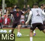 22.07.2024, Fussball 1. Bundesliga 2024/2025, Trainingslager FC Bayern Mnchen in Rottach-Egern am Tegernsee am Sportplatz Birkenmoos, Adam Aznou (FC Bayern) am Ball 