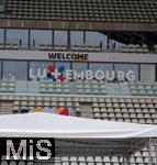 24.07.2024, Vor den Olympischen Sommerspielen 2024 in Paris (Frankreich), Vorbereitungsarbeiten im Rugbystadion Jean Bouin, zu den Olympischen Spielen ist es das DEUTSCHE HAUS fr die deutsche Olympische Familie. Auch LUXEMBURG hat einen teil des Stadions fr ihre Mannschaft 