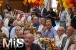 30.08.2024, Skylinepark Rammingen (Unterallgu) bei Bad Wrishofen, Bayerns grter Freizeitpark feiert das 25-Jhrige Jubilum. Ehrengste und Familie Lwenthal 