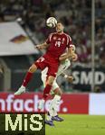 07.09.2024, Fussball UEFA Nations League 2024/25, Gruppe 3, 1. Spieltag, Deutschland - Ungarn, in der Merkur Spiel-Arena Dsseldorf. Toni Kroos (Deutschland) gegen Barnabas Varga (Ungarn) 