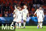 10.09.2024, Fussball UEFA Nations League 2024/25, Gruppe 3, 2. Spieltag, Niederlande - Deutschland, in der Johan Cruyff Arena Amsterdam. Jubel Deutschland zum Tor zum 1:1, Torschtze Deniz Undav (mi., Deutschland)