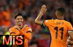 10.09.2024, Fussball UEFA Nations League 2024/25, Gruppe 3, 2. Spieltag, Niederlande - Deutschland, in der Johan Cruyff Arena Amsterdam. Jubel (L-R) Torschtze Tijjani Reijnders (Niederlande) und Cody Gakpo (Niederlande) zum Tor zum 1:0