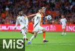 10.09.2024, Fussball UEFA Nations League 2024/25, Gruppe 3, 2. Spieltag, Niederlande - Deutschland, in der Johan Cruyff Arena Amsterdam. (L-R) Deniz Undav (Deutschland) schiesst, Kai Havertz (Deutschland) gegen Jan Paul van Hecke (Niederlande)