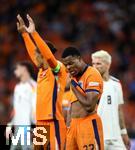 10.09.2024, Fussball UEFA Nations League 2024/25, Gruppe 3, 2. Spieltag, Niederlande - Deutschland, in der Johan Cruyff Arena Amsterdam. Denzel Dumfries (Niederlande) enttuscht