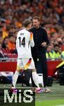 10.09.2024, Fussball UEFA Nations League 2024/25, Gruppe 3, 2. Spieltag, Niederlande - Deutschland, in der Johan Cruyff Arena Amsterdam. (L-R) Maximilian Beier (Deutschland) und Bundestrainer Julian Nagelsmann (Deutschland)