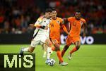 10.09.2024, Fussball UEFA Nations League 2024/25, Gruppe 3, 2. Spieltag, Niederlande - Deutschland, in der Johan Cruyff Arena Amsterdam. (L-R) Kai Havertz (Deutschland) gegen Tijjani Reijnders (Niederlande) und Denzel Dumfries (Niederlande)