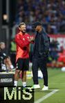 14.09.2024, Fussball 1. Bundesliga 2024/2025, 3. Spieltag, Holstein Kiel - FC Bayern Mnchen, im Holstein-Stadion Kiel. (L-R) Co-Trainer Rene Maric (Bayern Mnchen) und Trainer Vincent Kompany (Bayern Mnchen)


