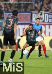 14.09.2024, Fussball 1. Bundesliga 2024/2025, 3. Spieltag, Holstein Kiel - FC Bayern Mnchen, im Holstein-Stadion Kiel. (L-R) Joao Palhinha (Bayern Mnchen) gegen Nicolai Remberg (Holstein Kiel)


