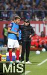 14.09.2024, Fussball 1. Bundesliga 2024/2025, 3. Spieltag, Holstein Kiel - FC Bayern Mnchen, im Holstein-Stadion Kiel. (L-R) Jann-Fiete Arp (Holstein Kiel) und Co-Trainer Dirk Bremser (Holstein Kiel)


