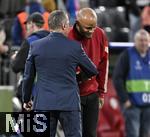 17.09.2024,  Fussball UEFA Championsleague 2024/2025: 1.Spieltag,  FC Bayern Mnchen - Dinamo Zagreb, in der Allianz-Arena Mnchen.  Trainer Vincent Kompany (FC Bayern Mnchen) mit TV Experte Lothar Matthus (Deutschland)
 

