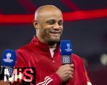 17.09.2024,  Fussball UEFA Championsleague 2024/2025: 1.Spieltag,  FC Bayern Mnchen - Dinamo Zagreb, in der Allianz-Arena Mnchen.  Trainer Vincent Kompany (FC Bayern Mnchen) nach dem Spiel beim Interview.
 

