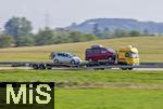 20.09.2024, Autobahn A96 bei Mindelheim im Unterallgu, reger Verkehr richtung Westen. Autotransporter