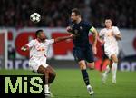 02.10.2024, Fussball UEFA Champions League 2024/2025, 2.Spieltag, RB Leipzig - Juventus Turin, in der Red Bull Arena Leipzig. (L-R) Lois Openda (RB Leipzig) gegen Federico Gatti (Juventus Turin)


