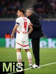 02.10.2024, Fussball UEFA Champions League 2024/2025, 2.Spieltag, RB Leipzig - Juventus Turin, in der Red Bull Arena Leipzig. (L-R) Willi Orban (RB Leipzig) und Trainer Marco Rose (RB Leipzig)


