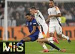 14.10.2024, Fussball UEFA Nations League 2024/25, Gruppe 3, 4.Spieltag, Deutschland - Niederlande, in der Allianz-Arena in Mnchen. v.l. Ryan Gravenberch (Niederlande) gegen Florian Wirtz (Deutschland) und Jamie Leweling (Deutschland) 