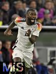 14.10.2024, Fussball UEFA Nations League 2024/25, Gruppe 3, 4.Spieltag, Deutschland - Niederlande, in der Allianz-Arena in Mnchen. Antonio Rdiger (Deutschland) schreit.