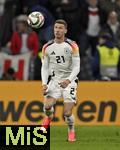 14.10.2024, Fussball UEFA Nations League 2024/25, Gruppe 3, 4.Spieltag, Deutschland - Niederlande, in der Allianz-Arena in Mnchen. Robin Gosens (Deutschland) am Ball.