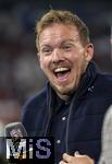 14.10.2024, Fussball UEFA Nations League 2024/25, Gruppe 3, 4.Spieltag, Deutschland - Niederlande, in der Allianz-Arena in Mnchen. Bundestrainer Julian Nagelsmann (Deutschland) gut gelaunt beim Interview.