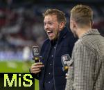 14.10.2024, Fussball UEFA Nations League 2024/25, Gruppe 3, 4.Spieltag, Deutschland - Niederlande, in der Allianz-Arena in Mnchen. Bundestrainer Julian Nagelsmann (Deutschland) gut gelaunt beim Interview.