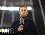 14.10.2024, Fussball UEFA Nations League 2024/25, Gruppe 3, 4.Spieltag, Deutschland - Niederlande, in der Allianz-Arena in Mnchen. Bundestrainer Julian Nagelsmann (Deutschland) beim Interview.