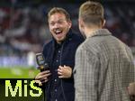 14.10.2024, Fussball UEFA Nations League 2024/25, Gruppe 3, 4.Spieltag, Deutschland - Niederlande, in der Allianz-Arena in Mnchen. Bundestrainer Julian Nagelsmann (Deutschland) gut gelaunt beim Interview.