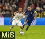 14.10.2024, Fussball UEFA Nations League 2024/25, Gruppe 3, 4.Spieltag, Deutschland - Niederlande, in der Allianz-Arena in Mnchen. Jamie Leweling (Deutschland)  am Ball 