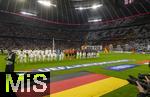 14.10.2024, Fussball UEFA Nations League 2024/25, Gruppe 3, 4.Spieltag, Deutschland - Niederlande, in der Allianz-Arena in Mnchen. Die Legenden werden Verabschiedet v.l. ilkay Gndogan, Thomas Mller (FC Bayern Mnchen), Torwart Manuel Neuer (FC Bayern Mnchen) und Toni Kroos.