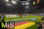 14.10.2024, Fussball UEFA Nations League 2024/25, Gruppe 3, 4.Spieltag, Deutschland - Niederlande, in der Allianz-Arena in Mnchen. Die Legenden werden Verabschiedet v.l. ilkay Gndogan, Thomas Mller (FC Bayern Mnchen), Torwart Manuel Neuer (FC Bayern Mnchen) und Toni Kroos.