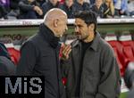 14.10.2024, Fussball UEFA Nations League 2024/25, Gruppe 3, 4.Spieltag, Deutschland - Niederlande, in der Allianz-Arena in Mnchen. v.l. DFB Prsident Bernd Neuendorf (Deutschland) und Ilkay Gndogan (beide Deutschland) im Gesprch,