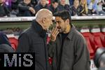 14.10.2024, Fussball UEFA Nations League 2024/25, Gruppe 3, 4.Spieltag, Deutschland - Niederlande, in der Allianz-Arena in Mnchen. v.l. DFB Prsident Bernd Neuendorf (Deutschland) und Ilkay Gndogan (beide Deutschland) im Gesprch,