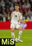 14.10.2024, Fussball UEFA Nations League 2024/25, Gruppe 3, 4.Spieltag, Deutschland - Niederlande, in der Allianz-Arena in Mnchen. Angelo Stiller (Deutschland) am Ball.