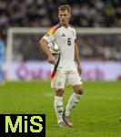 14.10.2024, Fussball UEFA Nations League 2024/25, Gruppe 3, 4.Spieltag, Deutschland - Niederlande, in der Allianz-Arena in Mnchen. Josua Kimmich (Deutschland) nachdenklich.